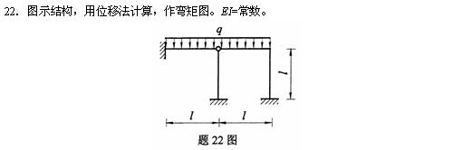 全国2010年4月高等教育自学考试结构力学（一）试题